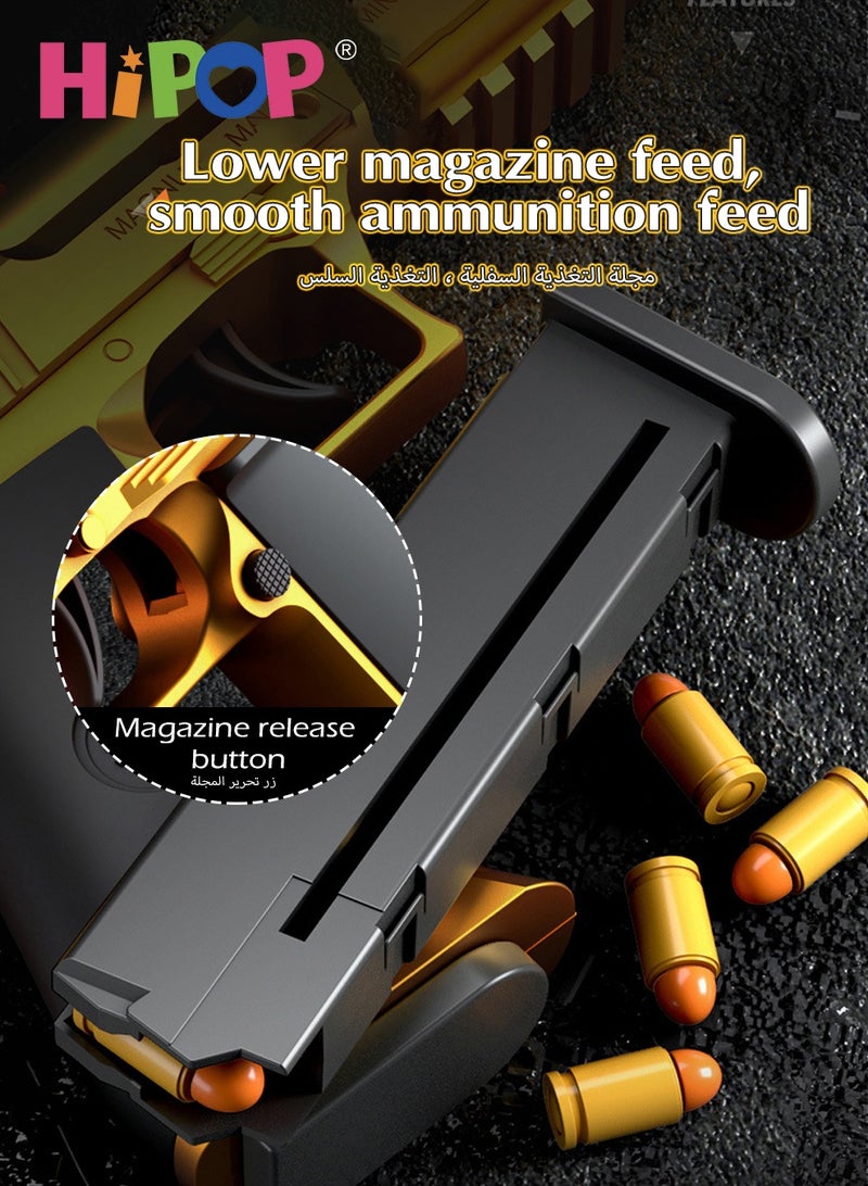 HIPOP Desert Eagle Children's Toy Gun,Shell Ejecting Soft Bullet Gun Toy,With Automatic Loading,Pistol Toy for Kids - Image 2